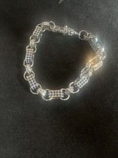 Large Silver Belcher Bracelet Gypsy Box Link Belcher Solid Gents Heavy UK Made