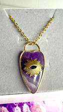 Amethyst evil eye - eye, pendant