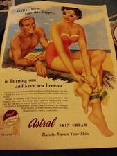 Di43 Ephemera 1951 Folded Advert Astral Skin Cream 