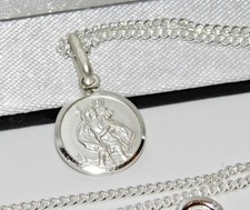 Sterling Silver St Christopher Pendant 925 Silver ~ Choice of Chain