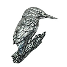 Kingfisher Pewter Pin Badge Bird Pin Kingfisher Brooch Hat Lapel Tie Jewellery