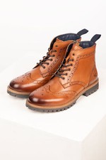 Men's Lace Up Brogue Mark Boots Men Footwear Yard Country Leather Boot Rydale