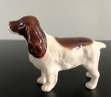 Vintage Beswick White and Brown Cocker Spaniel - Made in England