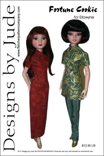 Fortune cookie cheongsam doll - cheongsam,