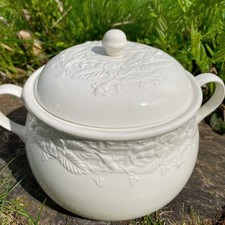 Large Pot Ceramic Embossed