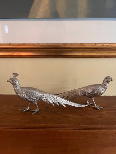 Vintage silver plated pheasant - silver,