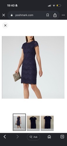 Reiss liza mixed - lace, dress