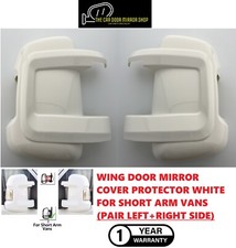 Fit Peugeot Boxer 2006-2024 Pair Short Arm Wing Mirror Cover Protector White New