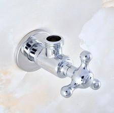 1PCS Polished Chrome Brass Angle Valve 1/2" Toilet Water Stop Valve 8av016