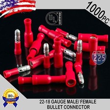 1000 Pack 22-18 AWG Red Male &