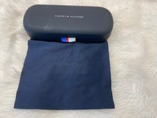 Used- Tommy Hilfiger blue glasses / sunglasses case & cloth2-proceeds to charity