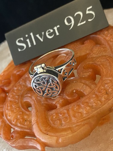 Silver celtic poison signet - celtic,