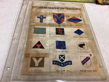 Original WWII Formation Signs 8 May 1945 in laminated pouches