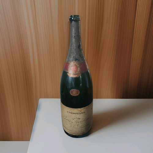 Vintage champagne bottle - vintage, with