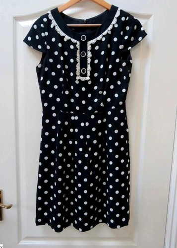 Hobbs polka dot dress - polka, size