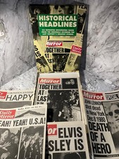 Historical Headlines Boxed Set6 Reprinted Newspapers vintage