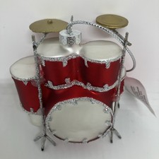 Drum Set Glass Ornament Music