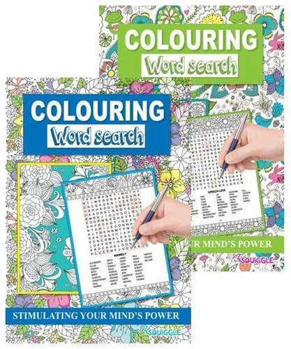 Colouring word search book - word,