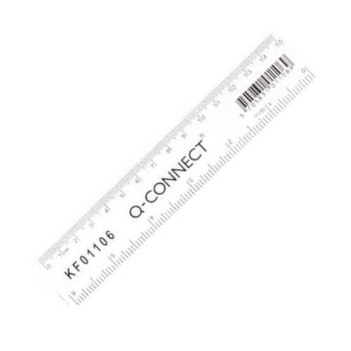 15cm clear plastic - ruler,
