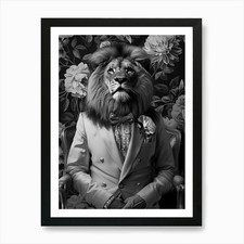 Lion In A Suit 1 Art Print