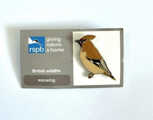 Rspb waxwing enamel pin - enamel,