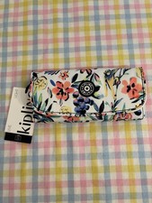 Kipling Money Land Large RFID Wallet Floral Cocktail Pattern Brand New