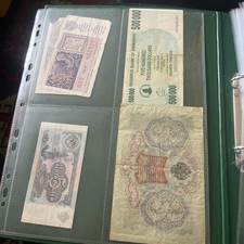 Vintage 4 Banknotes +Collector