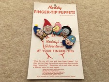 SCARCE C1960s NODDY FINGER-TIP PUPPETS ON ORIG CARD BY ALLAN INDUSTRIES LTD