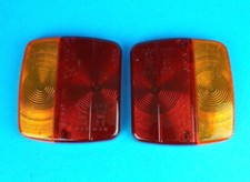 2 x AJBA FP11 Replacement LENS for Rear Trailer Lamp Light - Daxara & Erde