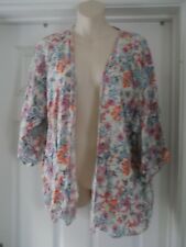 Peacocks Floral Open Cardigan
