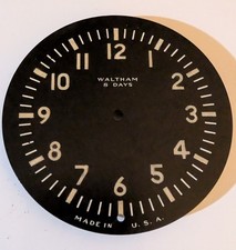 Vintage Waltham 8 Day Clock Dial USA 3 3/4 Dial 