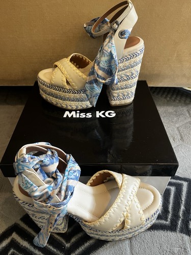 Miss white blue - kg, paisley