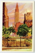 Art Postcard The Chrysler Building New York City by Marcus van der Hope Unposted