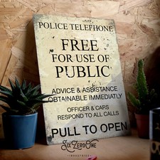 Police telephone box metal - telephone,