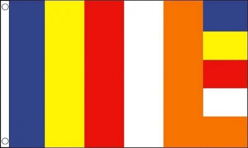 Buddhist flag 3 buddha - 5', 3'