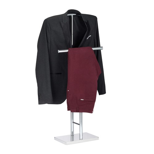 Chrome valet stand double rail - stand,