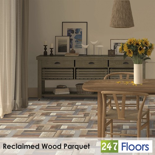 Reclaimed wood parquet effect - wood,