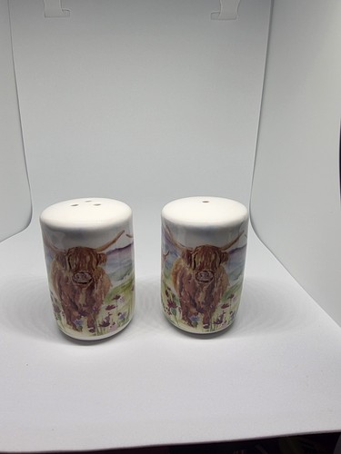Ceramic highland cow salt - cow, &