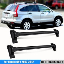 BLACK ROOF CROSS BARS TOP MOUNT LUGGAGE RACK SET FOR HONDA CRV MK3 2007-2011 UK