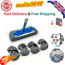 4pcs, Reusable Mop Pads 4-Pack Washable Flat Mop Cloth For Wet & Dry Cleaning*