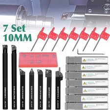 Lathe Turning Tool Set 10mm Shank Carbide Turning Tools Metal Lathe Tools Holder