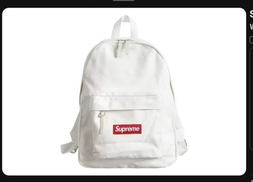 Supreme canvas backpack white - canvas,