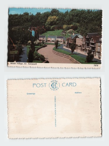 Vintage postcard model - vintage, village