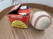 Spalding American League baseball ball with box