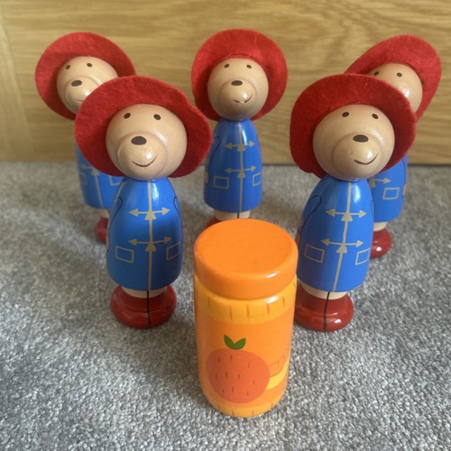 Wooden painted paddington - painted, bear