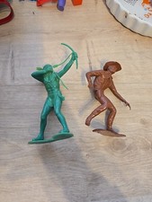 Vintage 1964 Louis Marx Co. Cowboys Plastic Figure 5 1/2" Lot 2 Figures