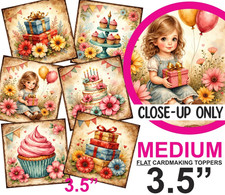 Vintage Birthday Card Toppers