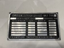 CVRT - STRIKER - FV102 Mk.1 Repair Plate - FV15984 - Blank ‘new old stock’