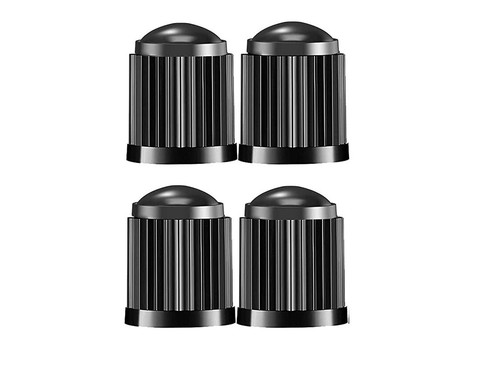 4pc black plastic tyre - black, valve