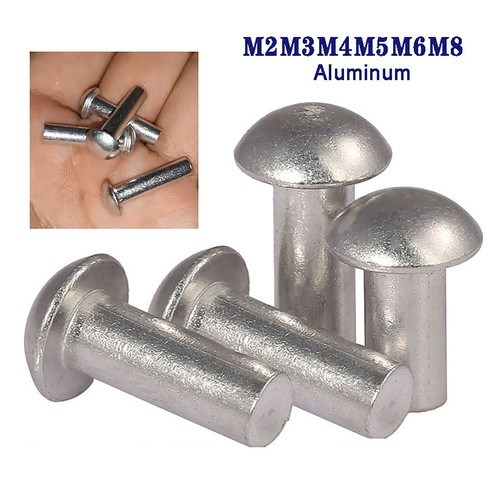 Aluminium button dome head - aluminium, /